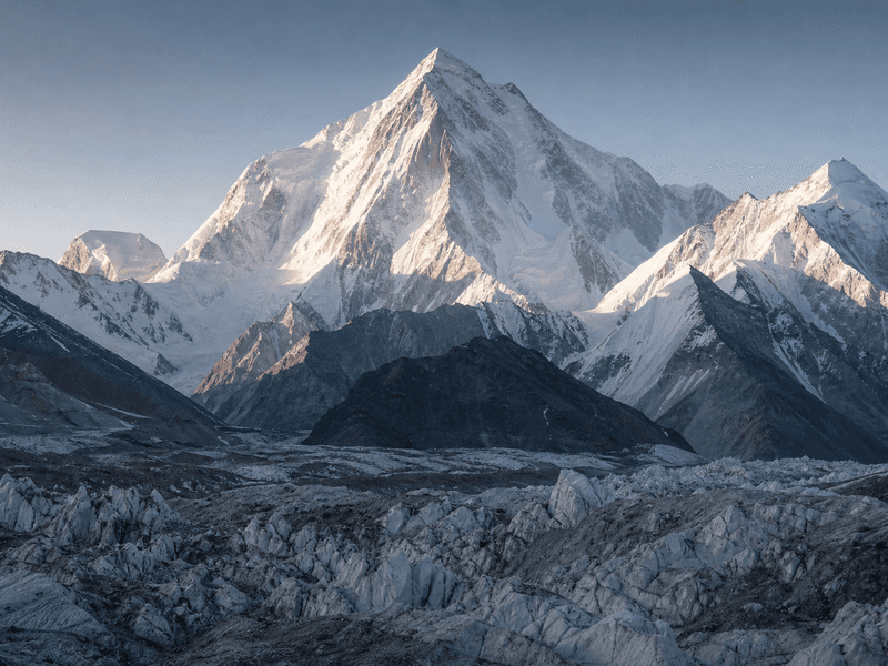 Illustrative Karakoram landscape for Gasherbrum V Expedition